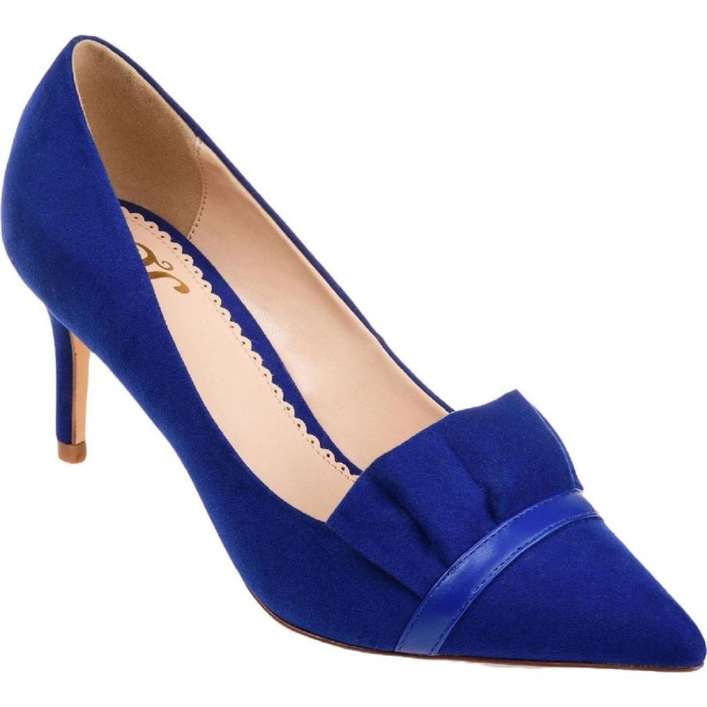 Journee Collection Womens Marek Blue Pointed Toe Stilettos Pumps Heels